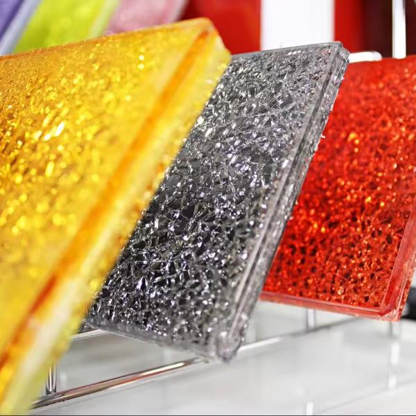 Buy cheap Flat Colored Bespoke Decorative Tempered Ice Cracked Laminated Glass for Modern Homes from wholesalers