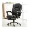 Buy cheap Adjustable Height High Back Black Leather Office Chair with Footrest and Wide Back from wholesalers