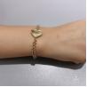 Buy cheap Niche Luxury Brand Jewelry 24k Gold Heart shape Bracelet Valentine's Day present from wholesalers