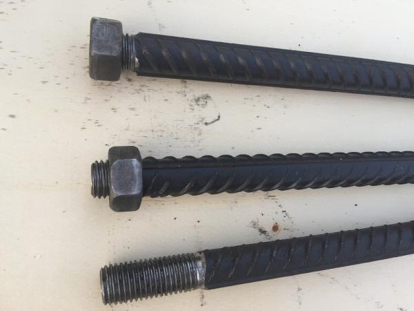 Buy cheap Construction Threaded Rebar Bolt / N20 X 600mm Steel Reinforcement Rebar from wholesalers