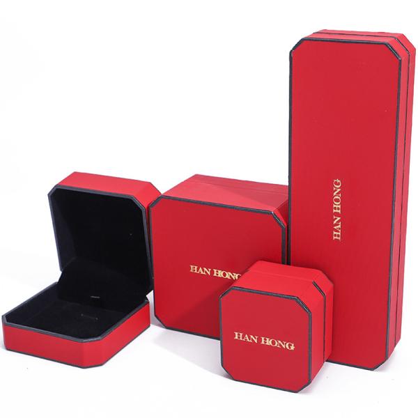 Buy cheap Red Velvet Material Rectangle Jewelry Box for Luxury Bracelet Earrings Necklace Ring from wholesalers