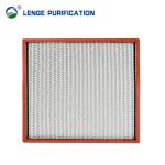 Over 200 ℃ Cleanroom HEPA Filter H14 Stainless Steel Separator With Silicone