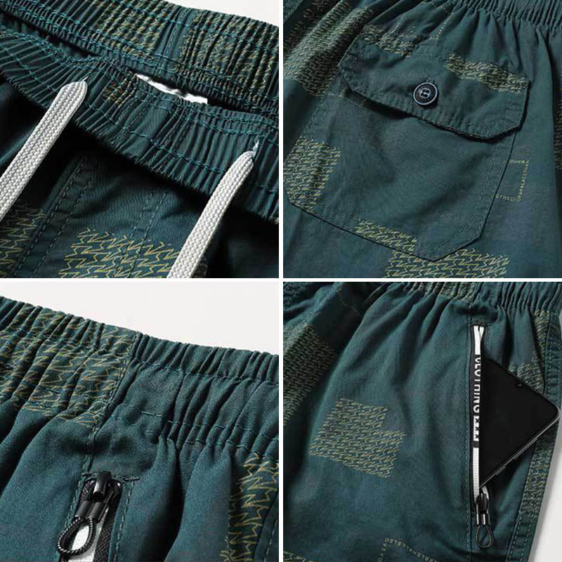 2022 Youth printed men's casual fashion summer oversized shorts