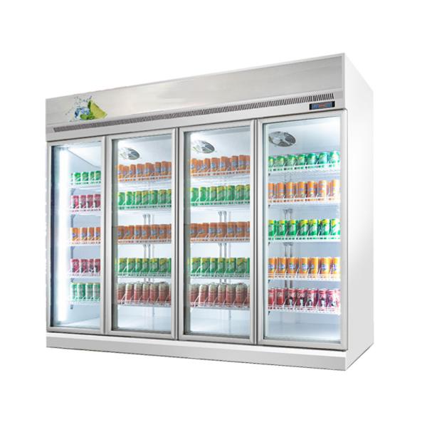 Buy cheap Commercial 4 Glass Doors Beverage Display Fridge With Digital Temperature Controller from wholesalers