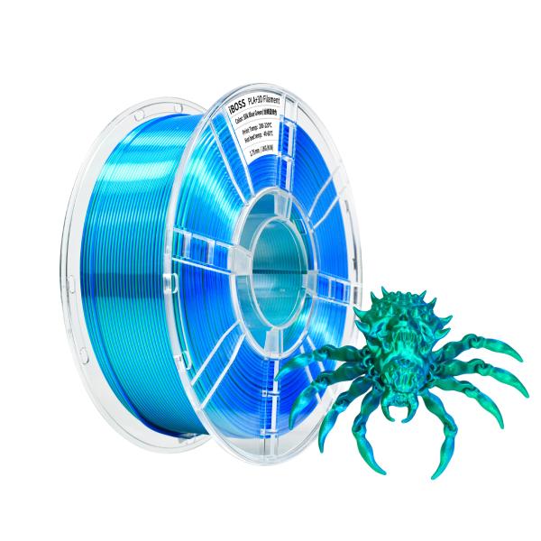 Buy cheap PLA+Silk Dula Color 3D Printing Filament 1.75MM Blue Green PLA+ Filament 1000g from wholesalers
