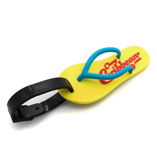 Buy cheap Custom Travel Accessories Creative Slippers Luggage Tags, Silicon Suitcase ID Address Holder Baggage Boarding Tags from wholesalers