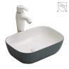 Buy cheap Modern Glossy White Porcelain Top Mount Bathroom Sink from wholesalers