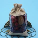 Dry Flowers Packing Organza Window Jute Lavender Pouch