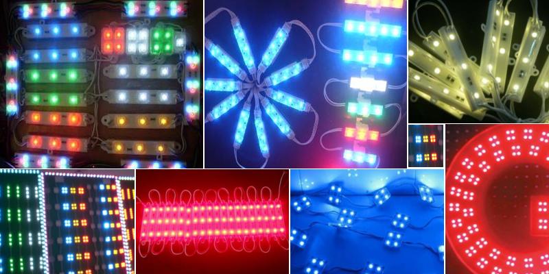 4leds 5050 SMD LED Module Light White Color Injection Waterproof