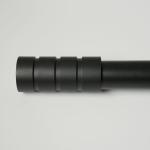 Black Single Type 28mm Square Bay Window Curtain Pole