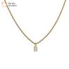 Buy cheap Twisted Chain Stainless Steel Jewelry Initial Letter Alphabet Pendant Necklace from wholesalers