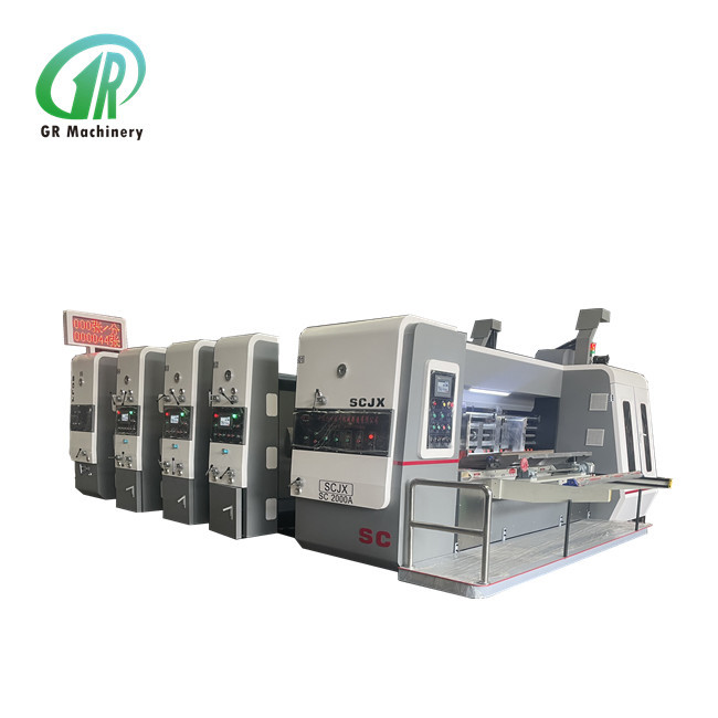 Fast Speed Lead Eage Feeder Flexo Printing Slotting Die Cutting Machine 180pcs/Min