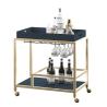 Buy cheap Brass Wine Drink Bar Cart Restaurant Serving Trolley Customized from wholesalers