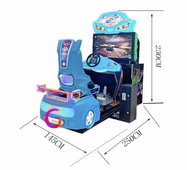 110/220V Electric Single Car Racing Arcade Game Machines Sit Down Driving Indoor