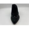 Buy cheap Sparkly Closed Toe Platform Womens Dress Shoes Black Soft Cow Suede Leather Shoes from wholesalers