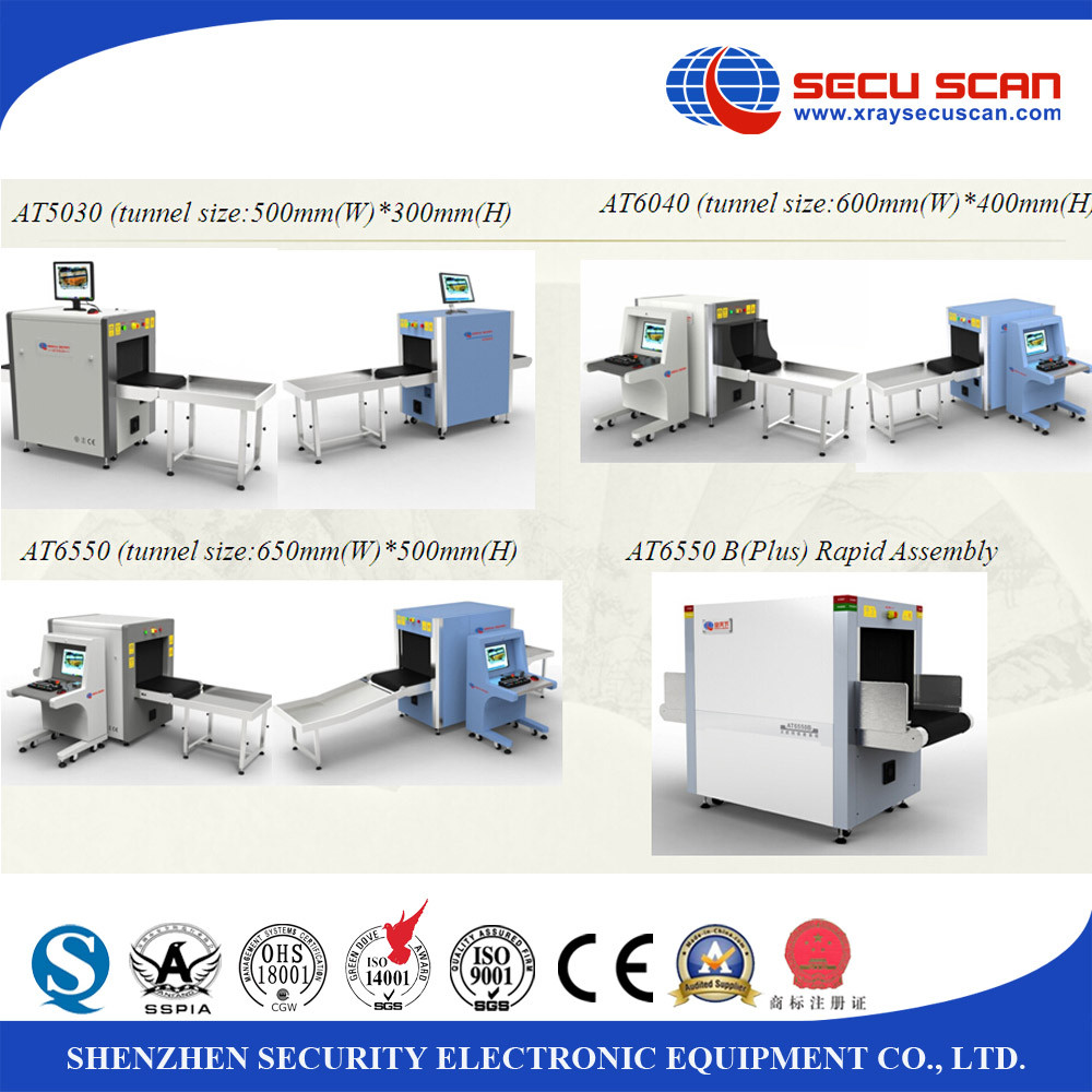 Tube voltage 80KV X Ray Baggage and Parcel Inspection Machine AT5030A