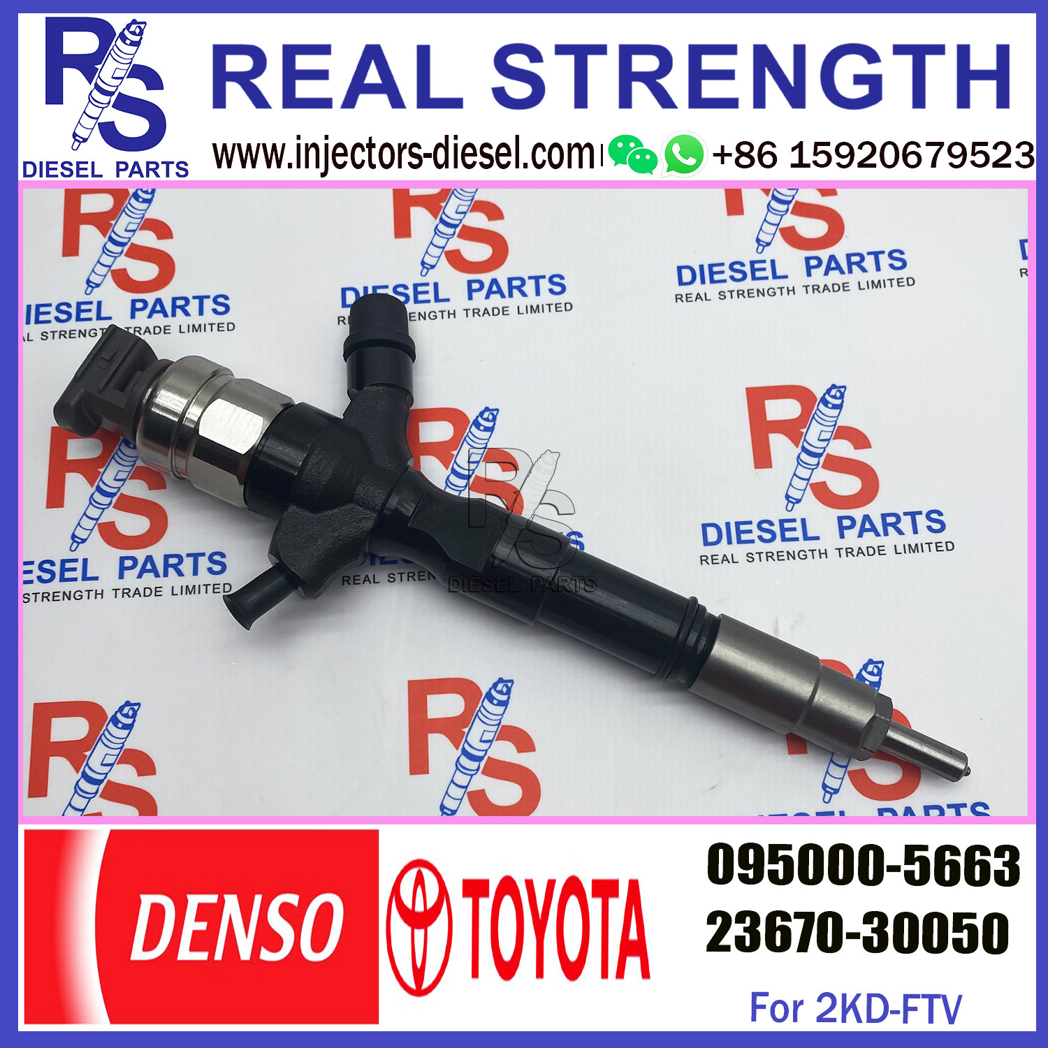 Diesel Common Rail Fuel Injector 095000-5520 095000-5663 For TO-YOTA HILUX 2KD-FTV 23670-0L010