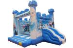 Frozen Theme Inflatable Bounce House With Slide Environmental Friendly