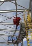 Tank top maintenance lifting machinery equipment LNG curved rail electric hoist