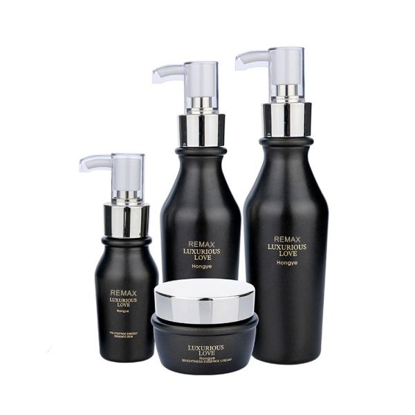 Buy cheap 50g 50ml 100ml Cosmetic Packaging Bottle Matte Black With Pump Dispenser from wholesalers