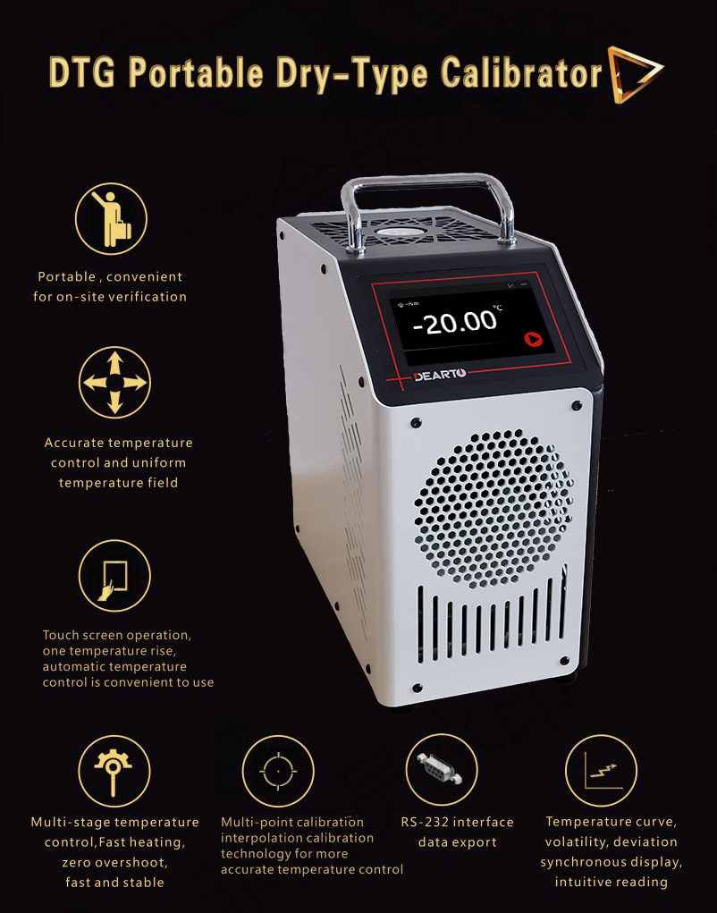Portable Dry Equilising Block Type -20 to 140 C Low Temperature Micro Calibrator in White