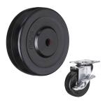 WBD 100mm 4" Fixed Light Duty Solid Rubber Casters