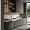 Buy cheap Modern Designs High End Affordable Custom Modular Furniture Black Lacquer Wooden Kitchen Cabinet For Villa from wholesalers
