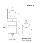 COMI LANDSCAPE LIGHT IP67 8W Square Recessed Underground Deck Light 24VDC 110