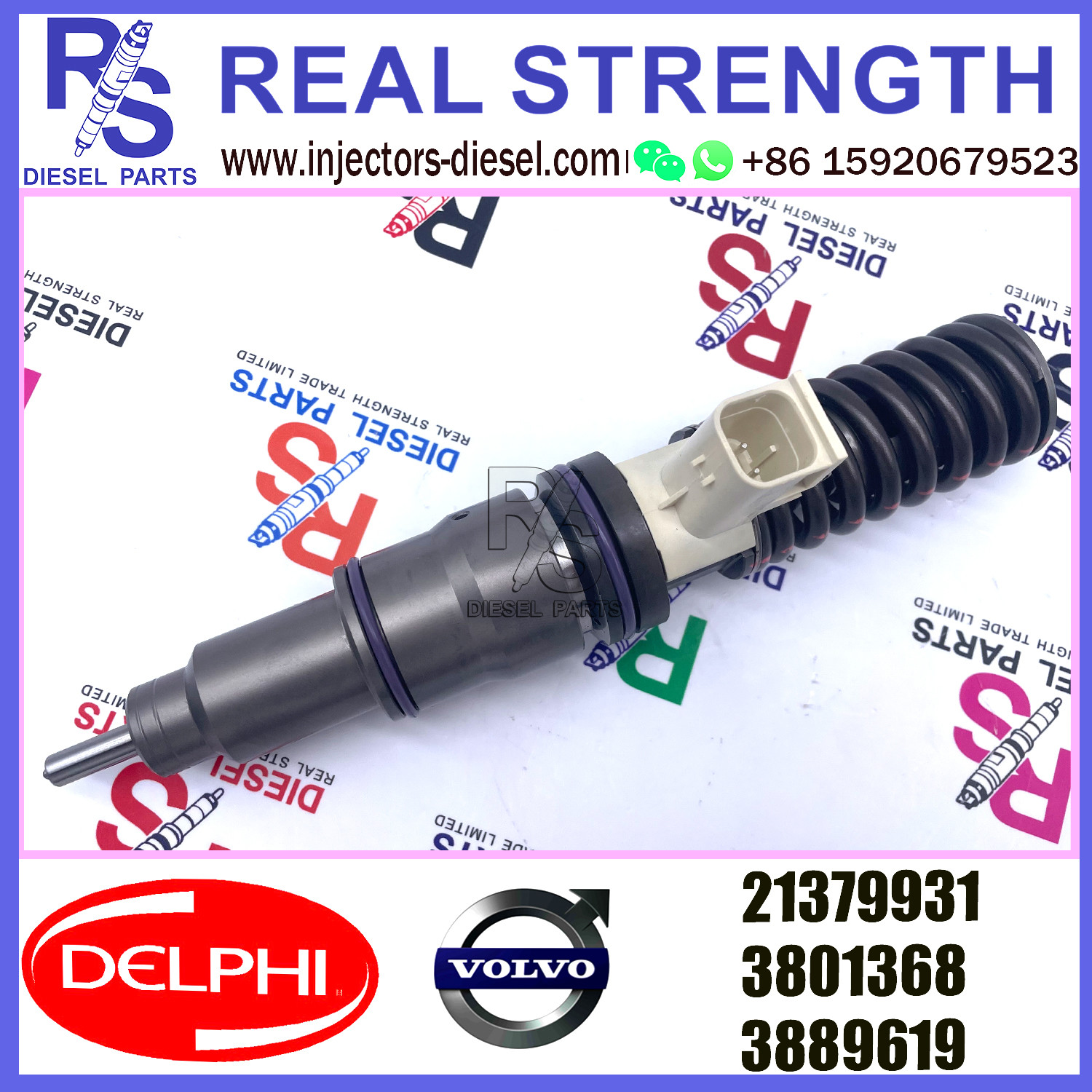 DELPHI 4pin injector 21379931 Diesel pump Injector V-O-L-V 21379931 3801368 3889619 E3.18 for V-O-L-V PENTA MD13