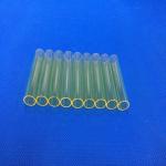 Cerium Doped Quartz Glass Tubing Yellow Color Uv Blocking