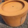 Buy cheap 30 Inch Outdoor Heater Round Hidden Tank Corten Metal Gas Fire Pit Table from wholesalers
