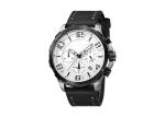 Waterproof Chronograph Wrist Watch Genuine Leather Strap Stainless Steel Screw
