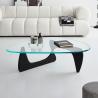 Buy cheap Wooden Legs Glass Modern Coffee Table Eating Table Combination from wholesalers