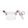 Buy cheap 1.5L Clear Borosilicate Glass Soup Pot With Red Double Ears from wholesalers