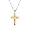 Buy cheap High quality non fading diamond cross pendant, light luxury fashion long necklace for men from wholesalers