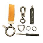 Scratchproof Colorfast Car Keychain Holder Genuine Leather For Car Fob