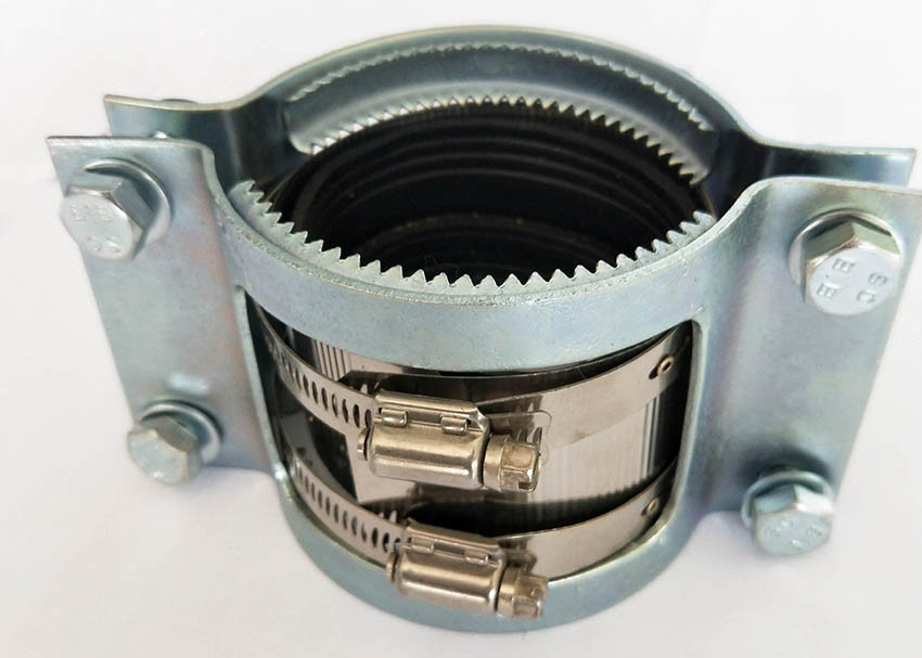 5 Inch Cast Iron Pipe Reinforcement Clamp Grip Collar Couplings High Strength