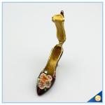 Handmade Elegant High Heel Shoes Shape Trinket Box Beautiful Flower Jewelry Box