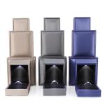 Customized Hanhong Logo LED Jewelry Box for Luxury Faux Leather Personalized