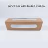 Buy cheap 1200ml 337 380 400gsm Kraft Paper Lunch Box With PET Window from wholesalers