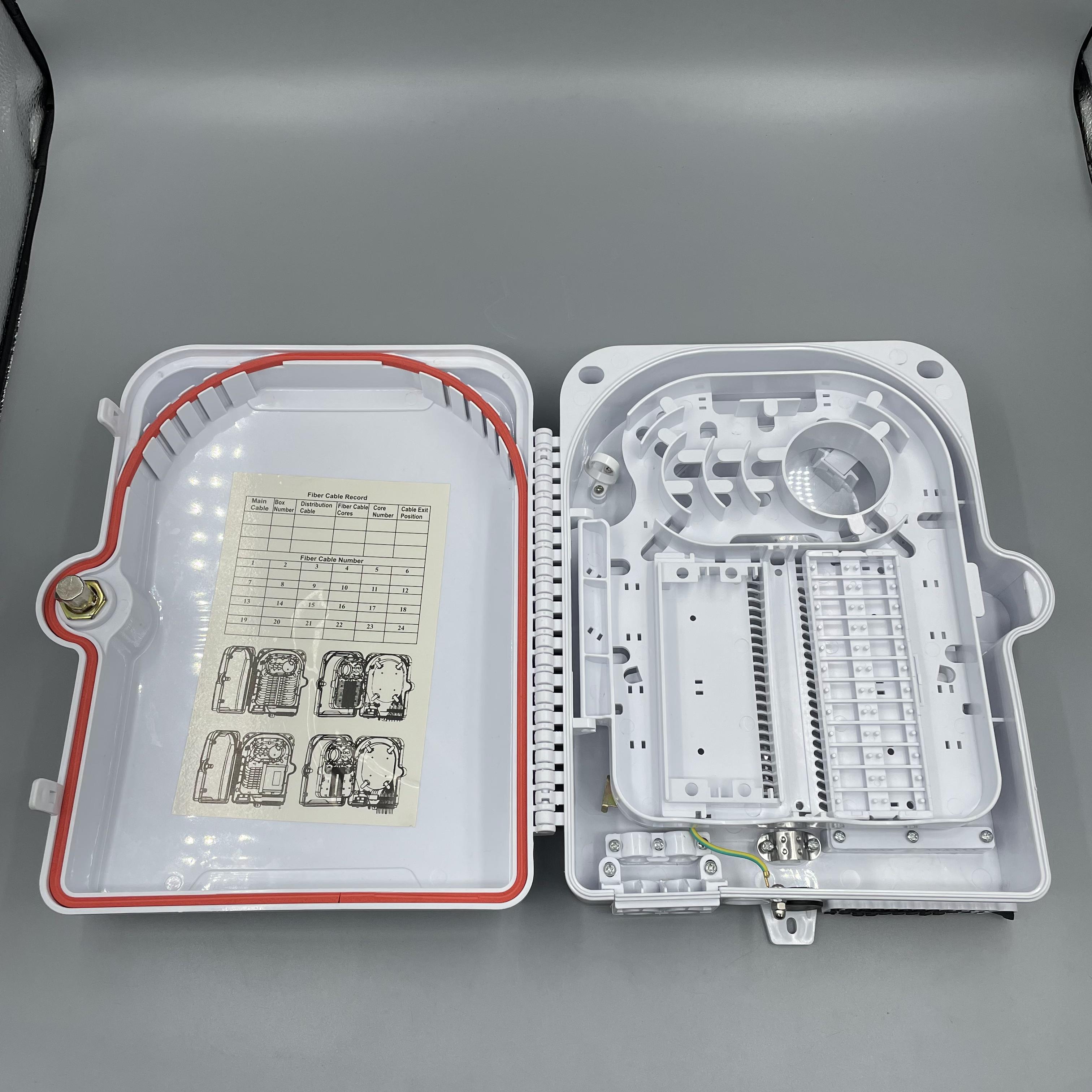 24 Core Box Distribution for 1x16 PLC Fiber Optic Wiring Closet FTTX Terminal Box