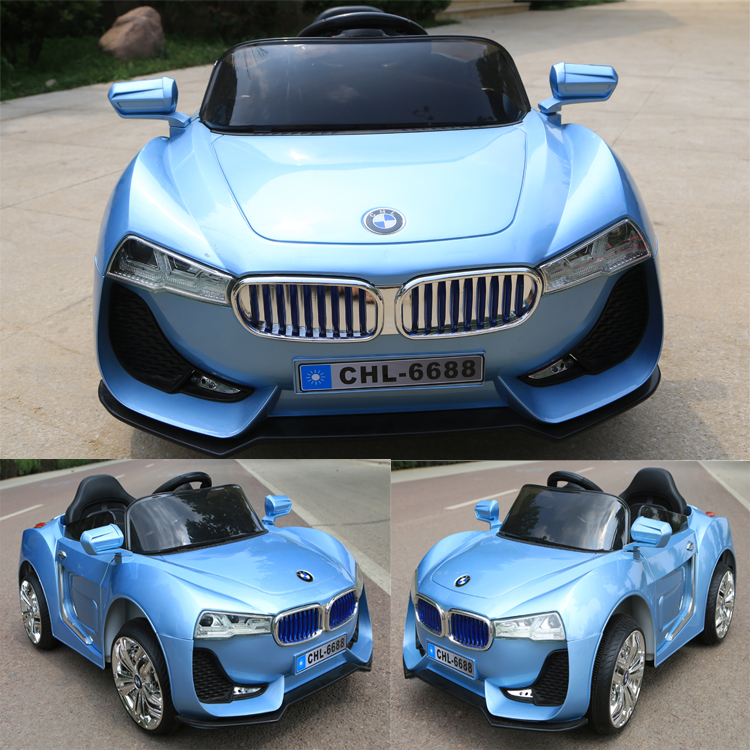 Sky Blue Princess Pink Children's Electric Car with Battery Power and Remote Control