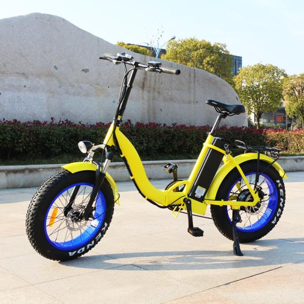 Buy cheap Speed 35 Km/H Womens Electric Bike Voltage 48V Range 50 - 60km Yellow Color from wholesalers