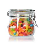 12oz 17oz Clear Glass Storage Jars Candy Round Glass Containers In Bulk With