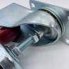 Buy cheap 5 Inch Adjustable Foot Red Polyurethane Caster Wheels from wholesalers
