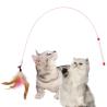 Buy cheap Colorful Interactive Cat Toys Wire Feather Bell Cat Tickling Stick With Logo Customized from wholesalers