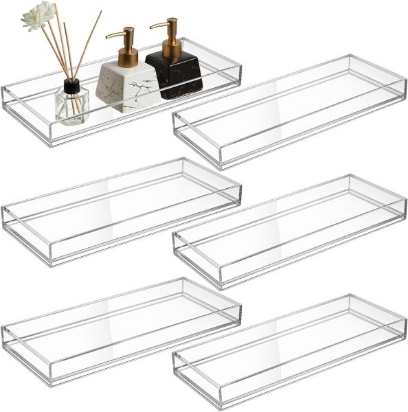 Sleek Design Acrylic Vanity Organizer Trays , Multipurpose Clear Acrylic Bathtub
