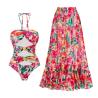Buy cheap Stylish Red Blue Green Womens Swimsuit Bikini Set Wire Free Nylon Summer Beach Swimwear from wholesalers