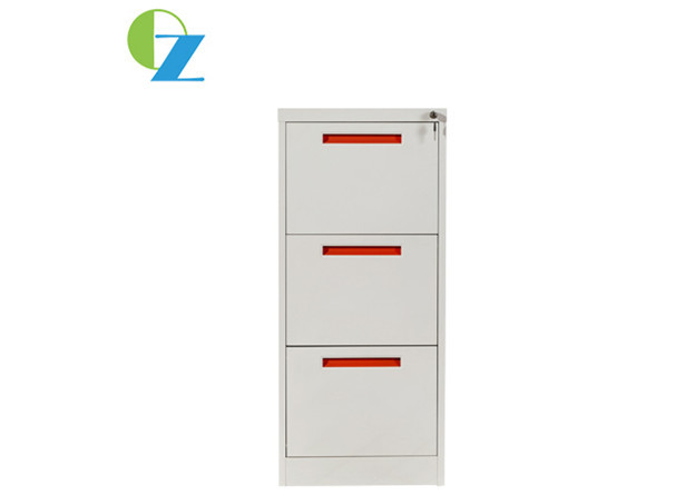 Professional Vertical Steel Filing Cabinets With Three Drawer Goose Neck Handle