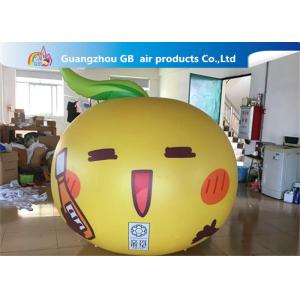 Buy cheap Yellow Ball Apple Shape Inflated Helium Balloons Smile Airtight For Advertisemen product